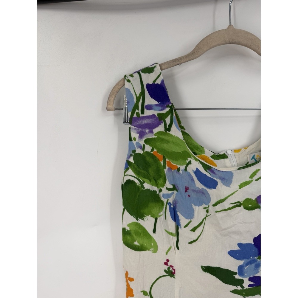 Jams World Floral Mini Sleeveless‎ Y2K Dress Women M Colorful Retro Art To Wear - Picture 8 of 8